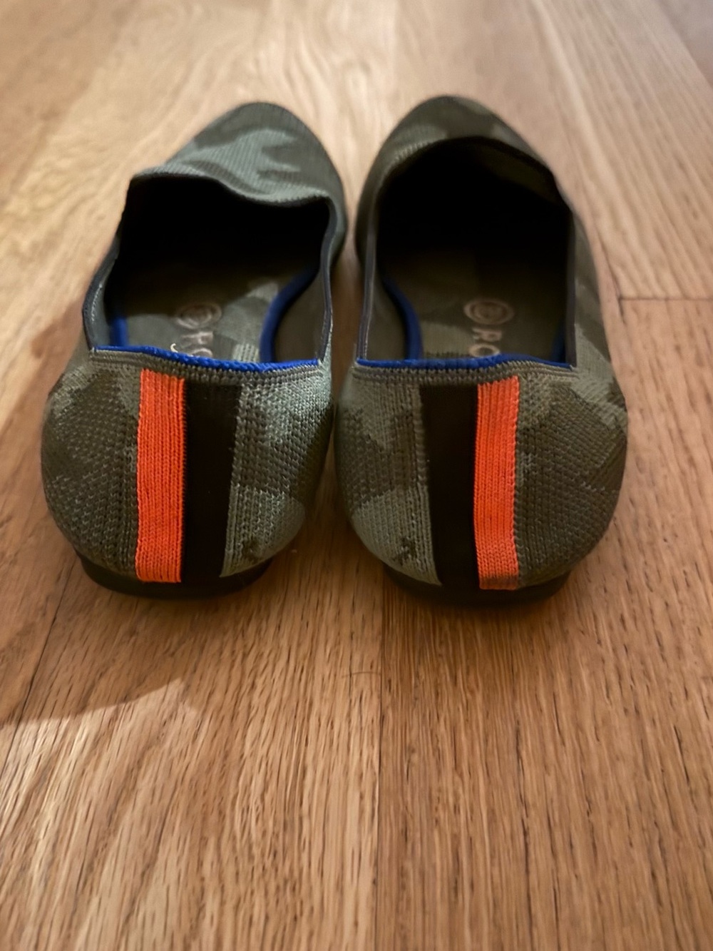 Rothy's Olive Green Camo Slip-On Flats - Picture 2 of 5